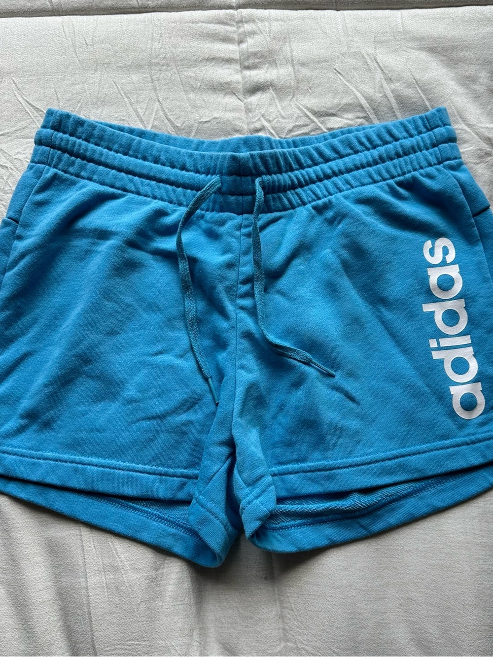 adidas Women's Teal Blue Logo Athletic Shorts